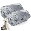 Soft Dog Blanket Washable, Cat Blanket for Indoor Cats Large Medium Small Dog Gifts Puppy Essentials (Grey) Bed