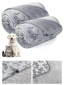 Soft Dog Blanket Washable, Cat Blanket for Indoor Cats Large Medium Small Dog Gifts Puppy Essentials (Grey) Bed