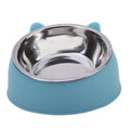 Cat Bowl Lovely Creative Inclined Kitten Puppy Food Feeding Bowls Stainless Steel Cats Drinking Feeder Pet Dogs Cats Feeders