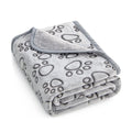 Soft Dog Blanket Washable, Cat Blanket for Indoor Cats Large Medium Small Dog Gifts Puppy Essentials (Grey) Bed
