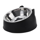 Cat Bowl Lovely Creative Inclined Kitten Puppy Food Feeding Bowls Stainless Steel Cats Drinking Feeder Pet Dogs Cats Feeders