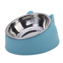 Cat Bowl Lovely Creative Inclined Kitten Puppy Food Feeding Bowls Stainless Steel Cats Drinking Feeder Pet Dogs Cats Feeders