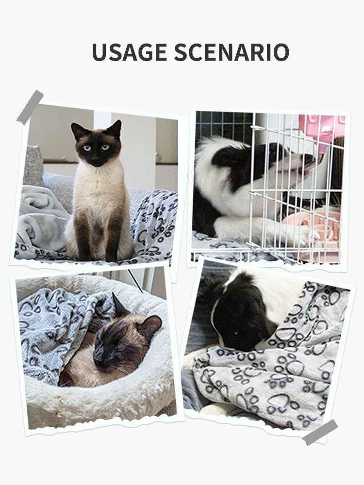 Soft Dog Blanket Washable, Cat Blanket for Indoor Cats Large Medium Small Dog Gifts Puppy Essentials (Grey) Bed