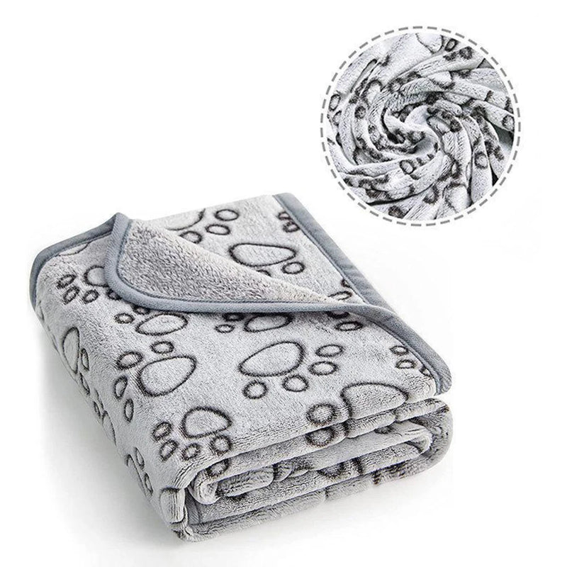 Soft Dog Blanket Washable, Cat Blanket for Indoor Cats Large Medium Small Dog Gifts Puppy Essentials (Grey) Bed
