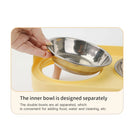 A Colorful Dopamine Pet Double Bowl Fashion Feeding Large Capacity Stainless Steel Dog Bowl Drinking Water Neck Cat Double Bowl