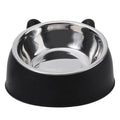 Cat Bowl Lovely Creative Inclined Kitten Puppy Food Feeding Bowls Stainless Steel Cats Drinking Feeder Pet Dogs Cats Feeders